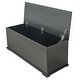 preview thumbnail 7 of 5, Black Storage Chest Trunk Lift Top Wood Box for Entryway