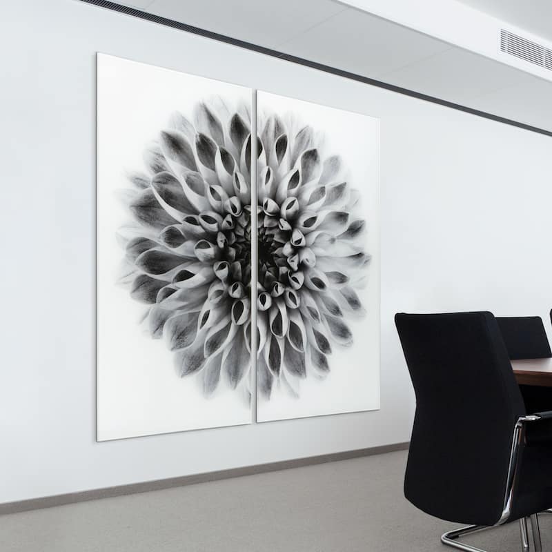 Dahlia AB Frameless Free Floating Tempered Glass Panel Graphic Wall Art Set of 2