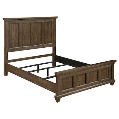 Bennington Traditional Wood Panel Bed Acacia Brown