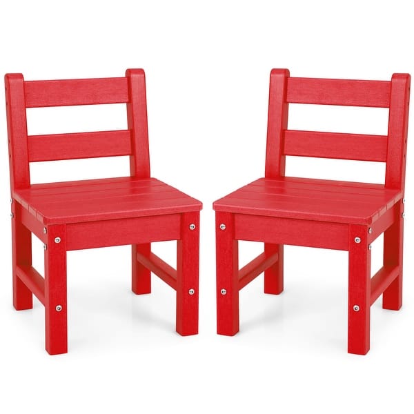 slide 2 of 36, Gymax 2 PCS Kids Chairs Indoor Outdoor Heavy-Duty All-Weather Children Red