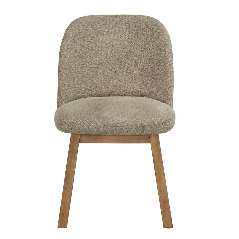 Harstad 42"-60" Wood Finish Extendable Round Dining Set with Curved Back Chairs by iNSPIRE Q Modern