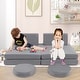 preview thumbnail 4 of 8, Gymax 6PCS Modular Kids Foam Play Couch Set w/Washable Covers