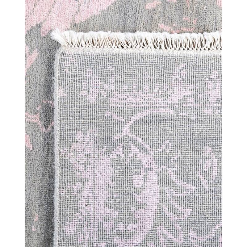 Ikat One-of-a-Kind Hand-Knotted Area Rug, Gray - 9' 1" x 12' 1"