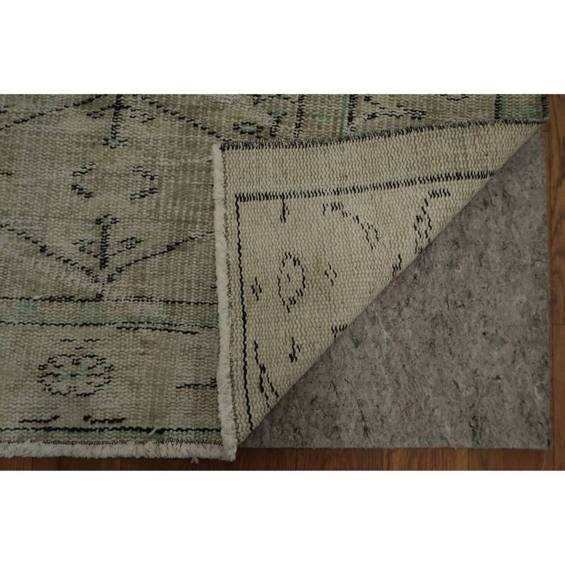 Hand Knotted Oriental 100% Wool Carpet Transitional Floral Beige & Ivories Anatolian Area Rug - 9' 5'' X 5' 11''