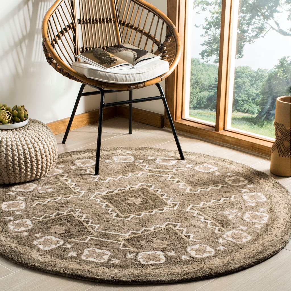 SAFAVIEH Handmade Bella Forough Modern Floral Wool Rug