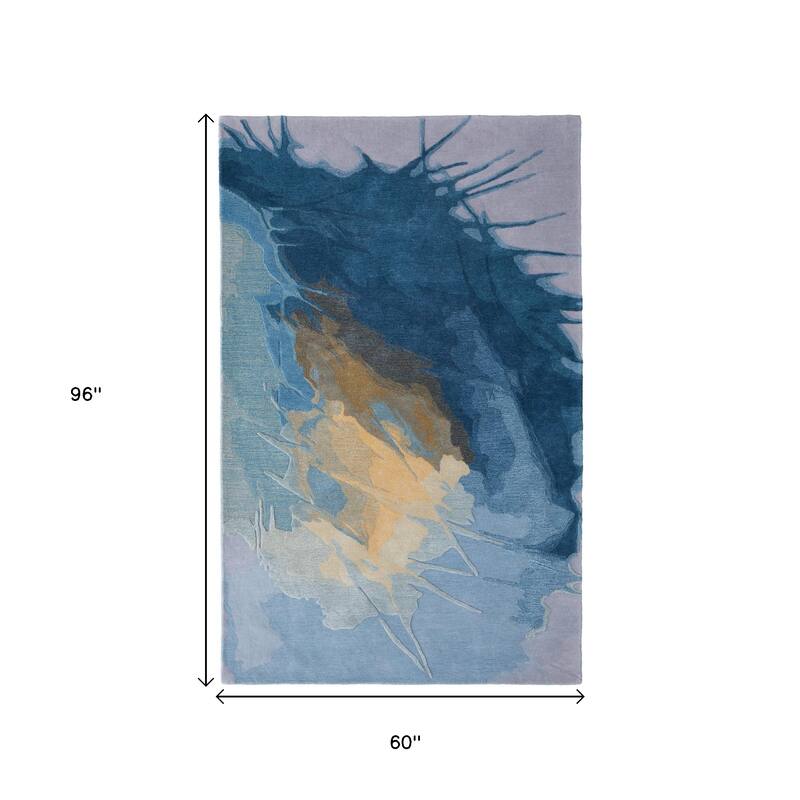 HomeRoots Abstract Bohemian Rectangle Area Rug