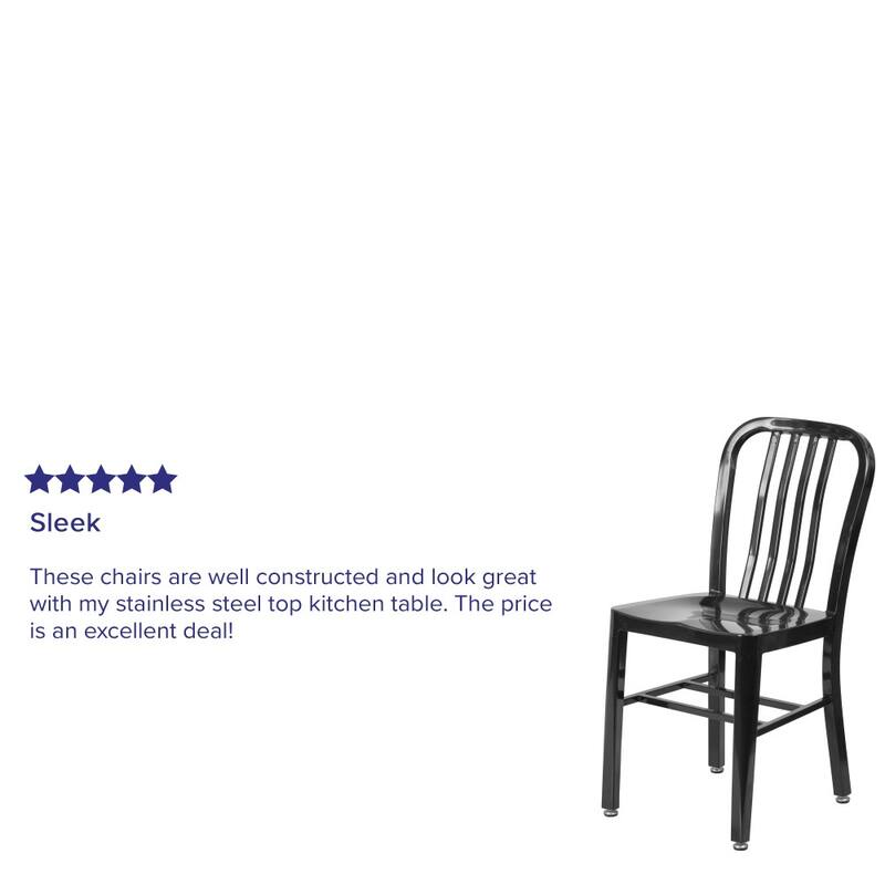 Metal Indoor-Outdoor Chair - 15.5"W x 20"D x 33.25"H