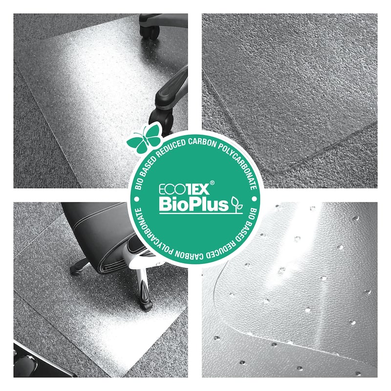 Ecotex BioPlus Chair Mat for Low / Medium Pile Carpets up to 1/2" thick - 45" x 53"