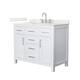 Option White / Giotto Quartz Top / Brushed Nickel