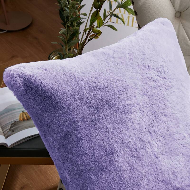 Serenta Heavy Fauxfur Pillow Shell 2 PC Set, NO INSERT