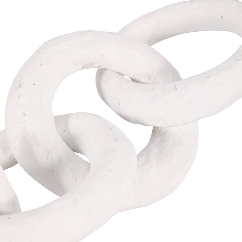 Metal Object Linked Rings Sculpture Interlocking Circular Chain Design