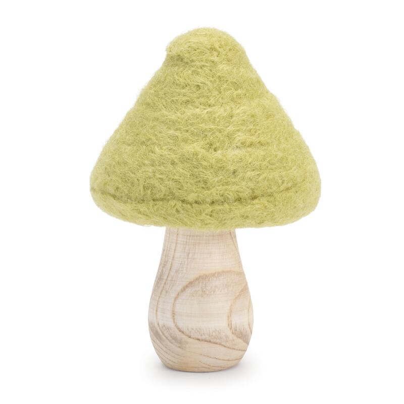 Felt Wood Mushroom Decor (Set of 24)