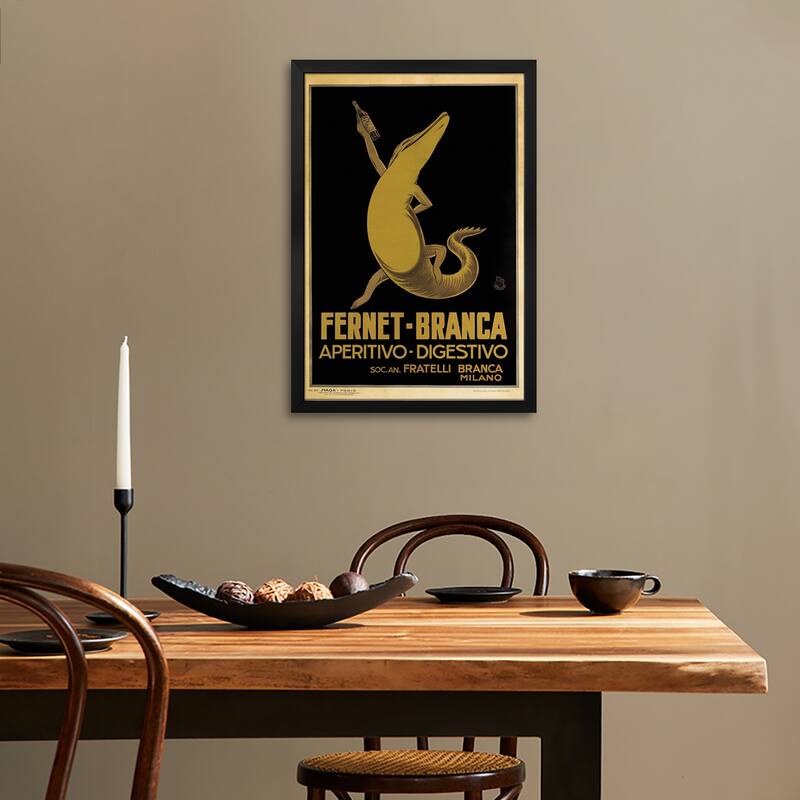 Fernet-Branca, Croc Premium Framed Poster by Vintage Apple Collection