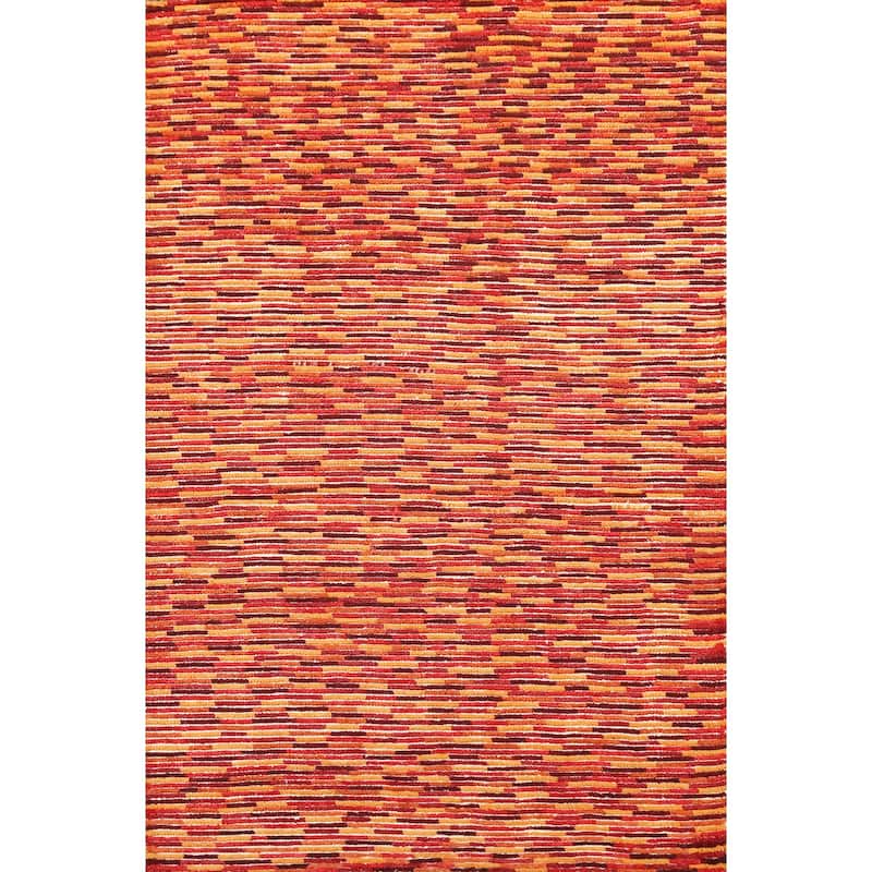 Modern Moroccan Oriental Wool Area Rug Handmade Bedroom Carpet - 5'5" x 7'7"