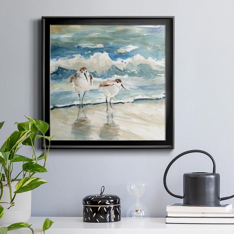 Beach Birds-Premium Framed Canvas - Ready to Hang