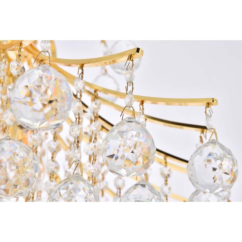 Elegant Lighting Gold 25-inch Royal-cut Crystal Clear Hanging 15-light Chandelier