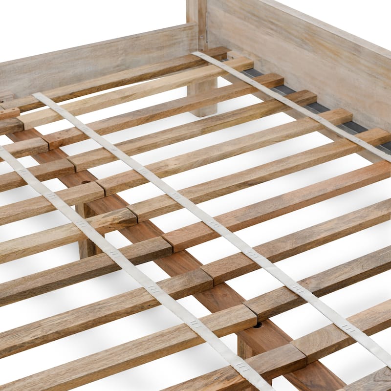 Classic Home Adelaide Mango Wood Bed in White Wash