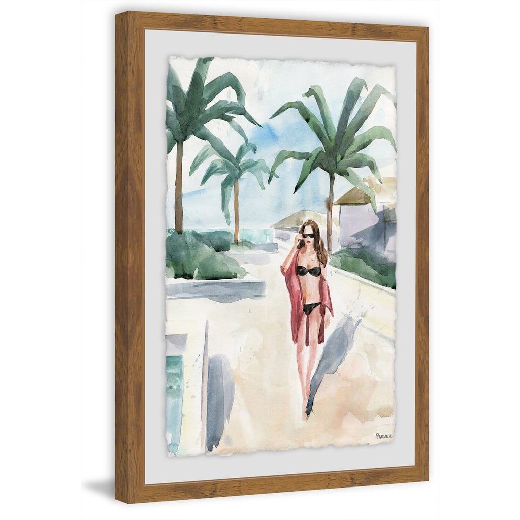 Modern Canvas Wall Art 24" Paradise Painting Print - Large Framed Canvas Prints for Home Decor