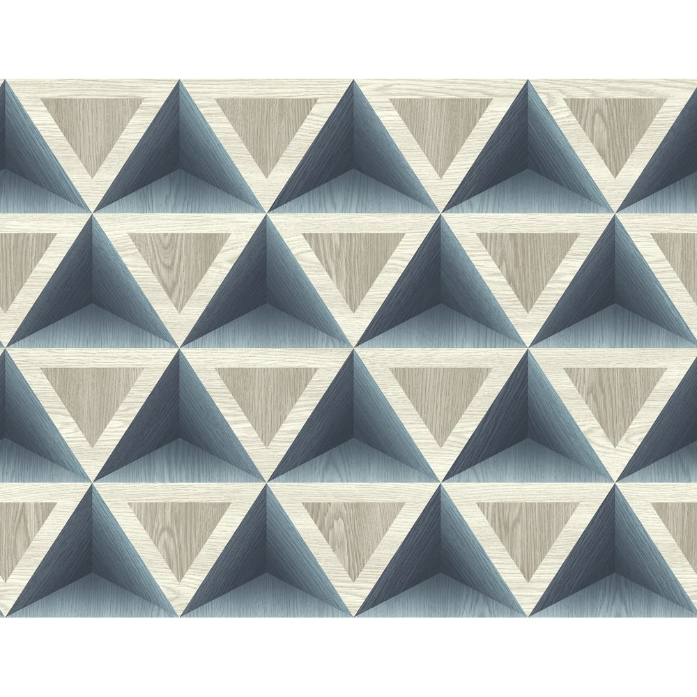 Seabrook Designs Faux Wood Geometric Unpasted Wallpaper