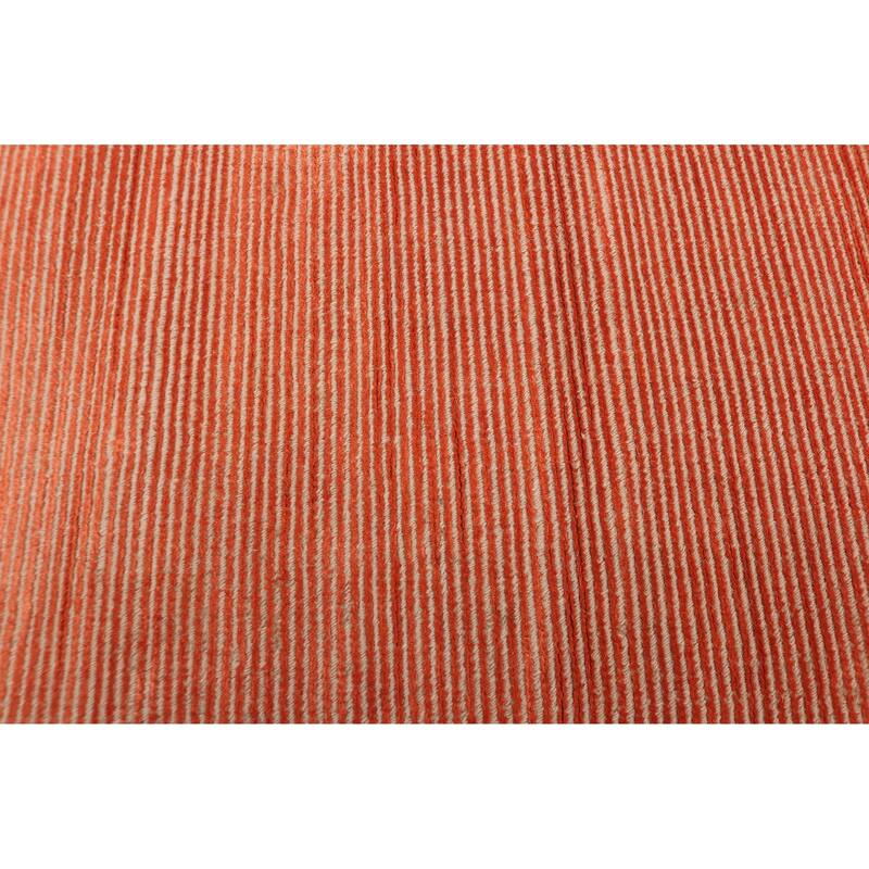 ECARPETGALLERY Hand Loomed Shimmer Dark Copper Viscose, Wool Rug - 5'7 x 7'11