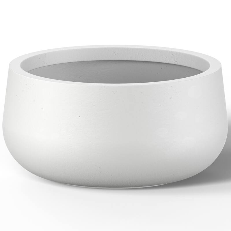 Tall Concrete Round Plant Pots / Large Indoor and Outdoor flower Planters