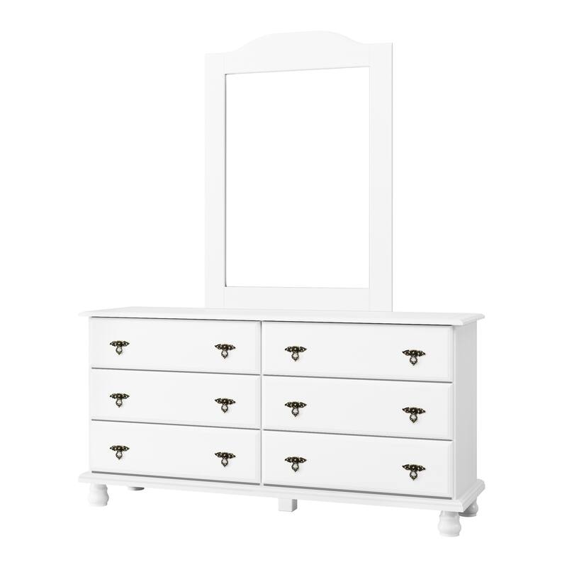 100% Solid Wood Frame Mirror for Kyle 6-Drawer Dresser by Palace Imports