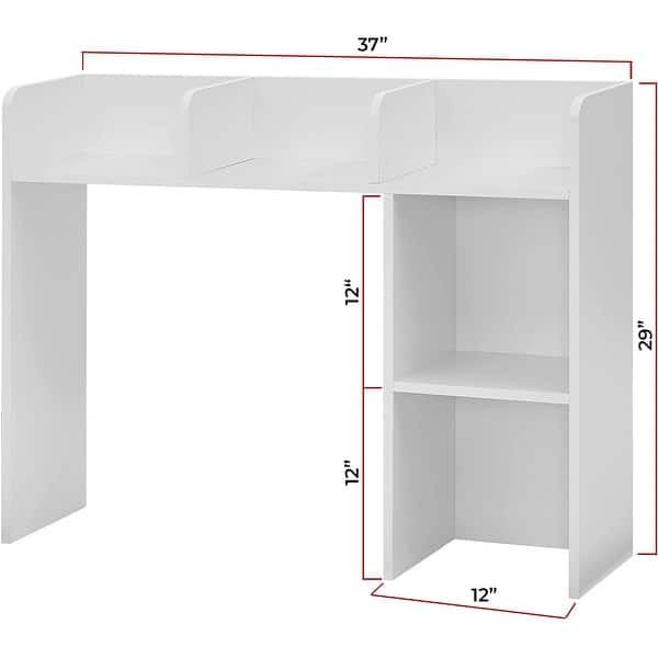 The Classic - White Desk Bookshelf
