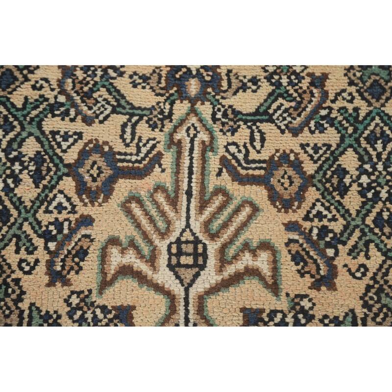 Hand Knotted Oriental 100% Wool Carpet Traditional Medallion Peach Hamedan Area Rug - 12' 11'' X 10' 0''