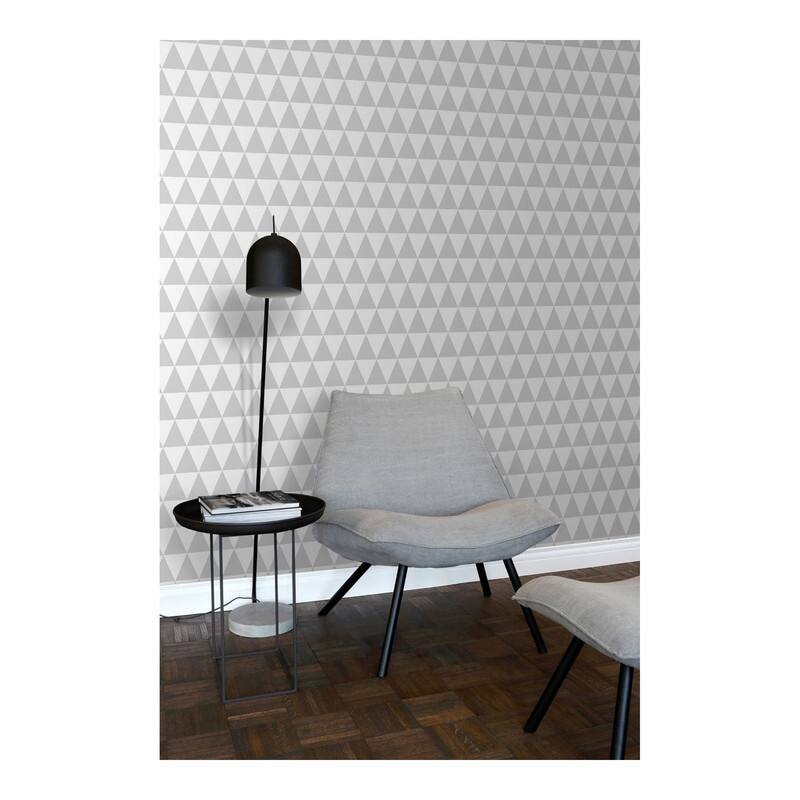 ESTA Home Verdon Light Grey Geometric Wallpaper - 20.5 x 396 x 0.025