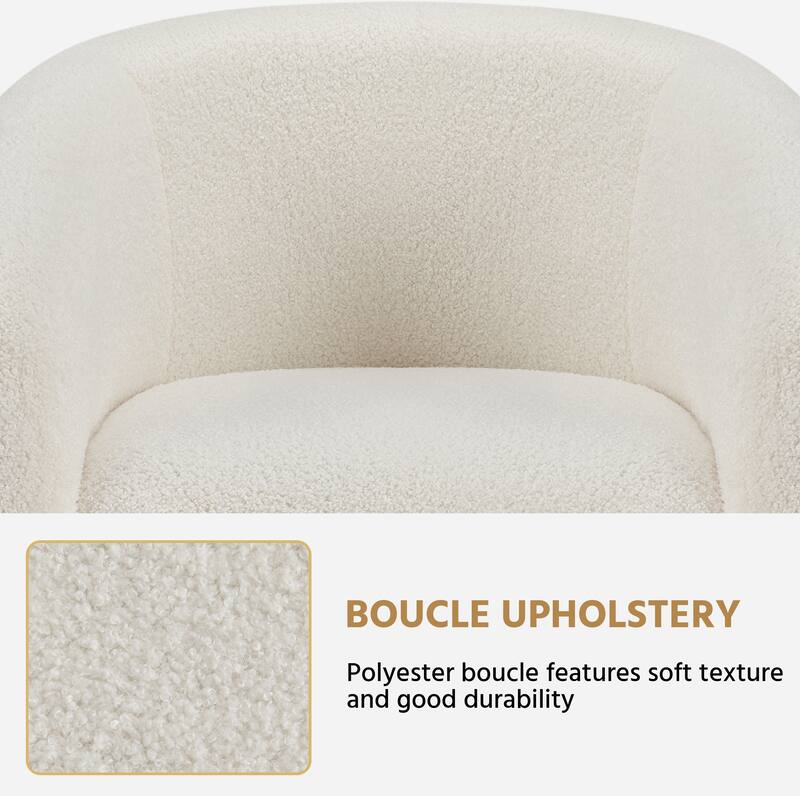 Yaheetech Club Chair Accent Barrel Chair Upholstered Arm Chair
