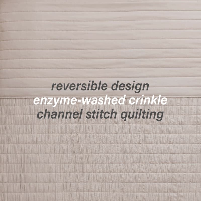 Swift Home Crinkle Enzyme Wash Oversized Coverlet/Bedspread Quilt Sets