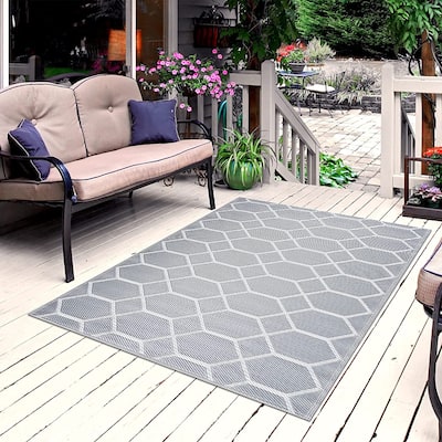 Miami Lightweight Reversible Recycled Plastic Outdoor Floor Mat/Rug