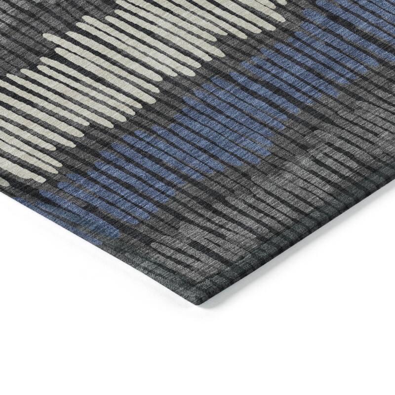 HomeRoots Striped Transitional Rectangle Outdoor Rug