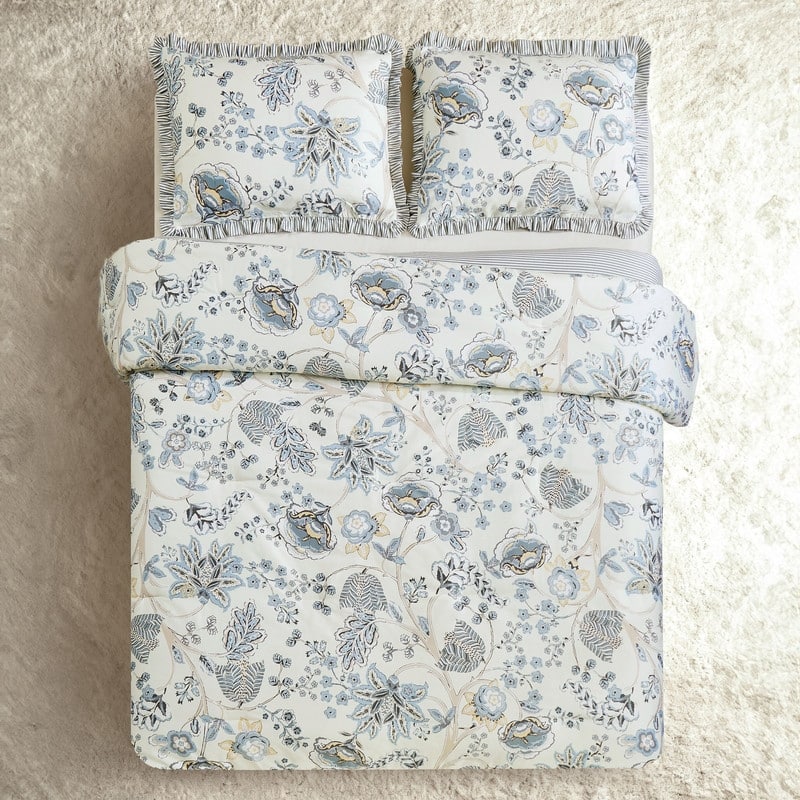 Spartina 449 Jonas Hundred 3-Piece Reversible Cotton Sateen Comforter Set - Full - Queen