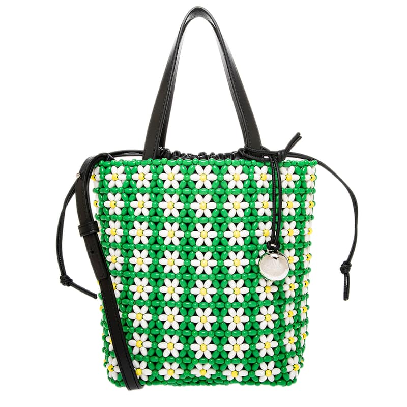Loewe Beaded Leather Tote - Green, Yellow and White