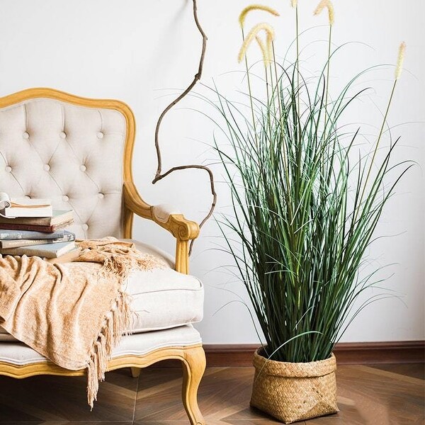 RusticReach Artificial Potted Plant Timothy Grass 51" Tall