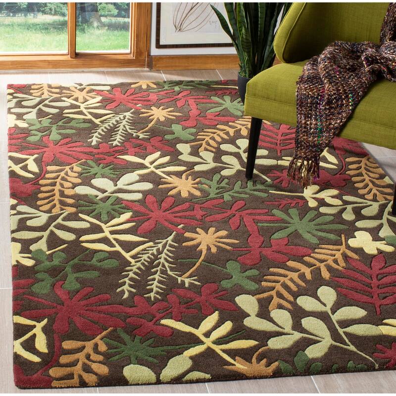 SAFAVIEH Handmade Soho Linsey N.Z. Wool Rug - 5' x 8' - Brown/Multi