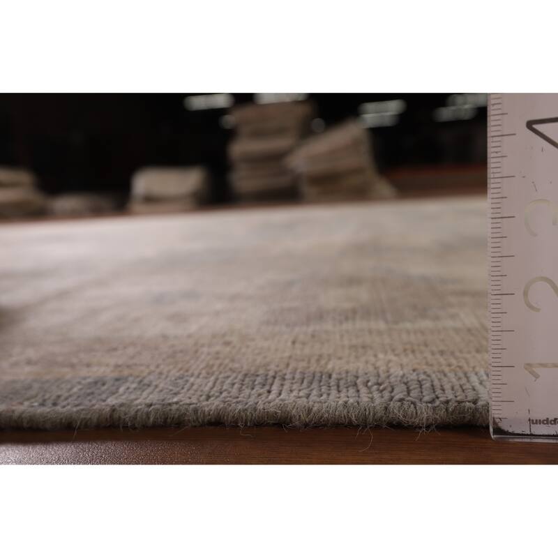 Vegetable Dye Oushak Area Rug Hand-Knotted Wool Carpet - 8'3" x 9'8"