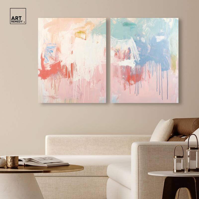 Breath of Colors Canvas Set of 2 by Art Remedy, Gallery Wrapped