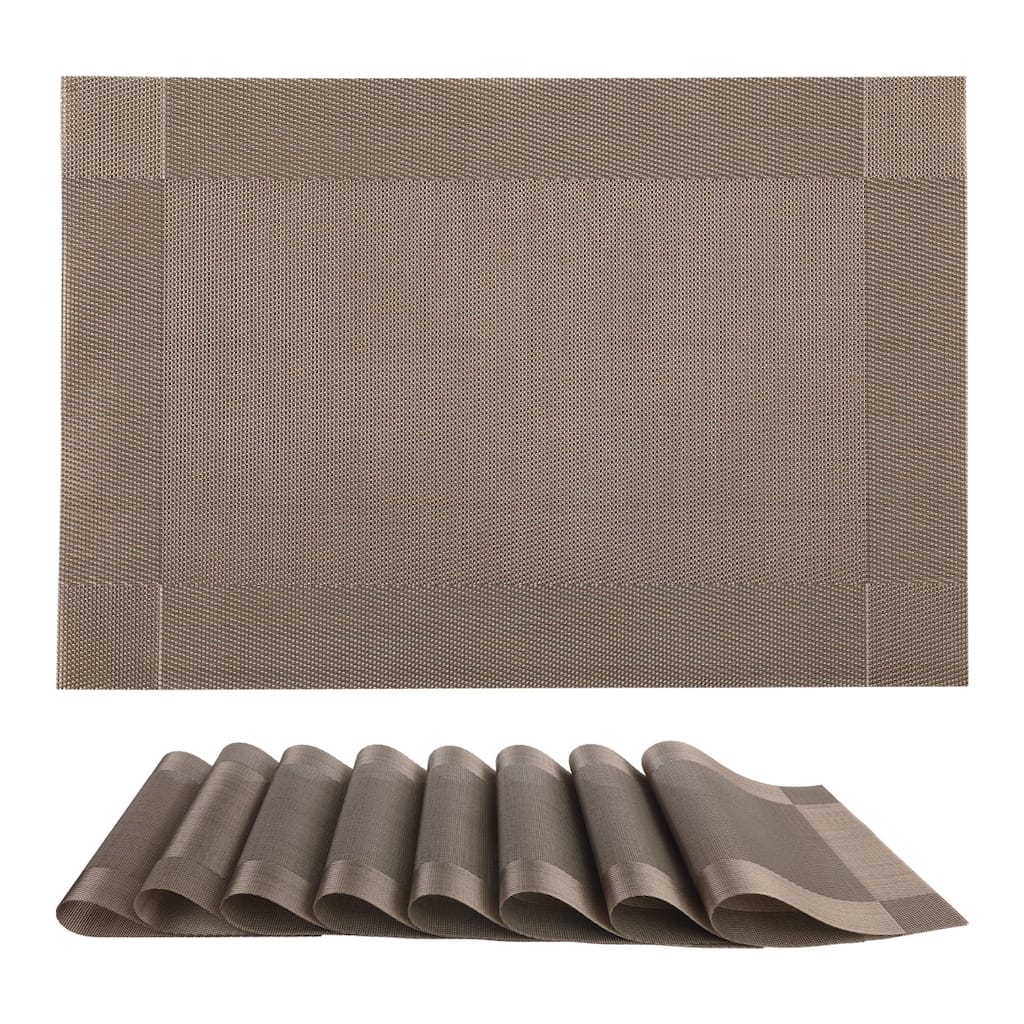 Placemats Set of 8, PVC Placemats for Kitchen Dining Table Decor Washable Heat Resistant Table Placemats Wipeable Table Mat