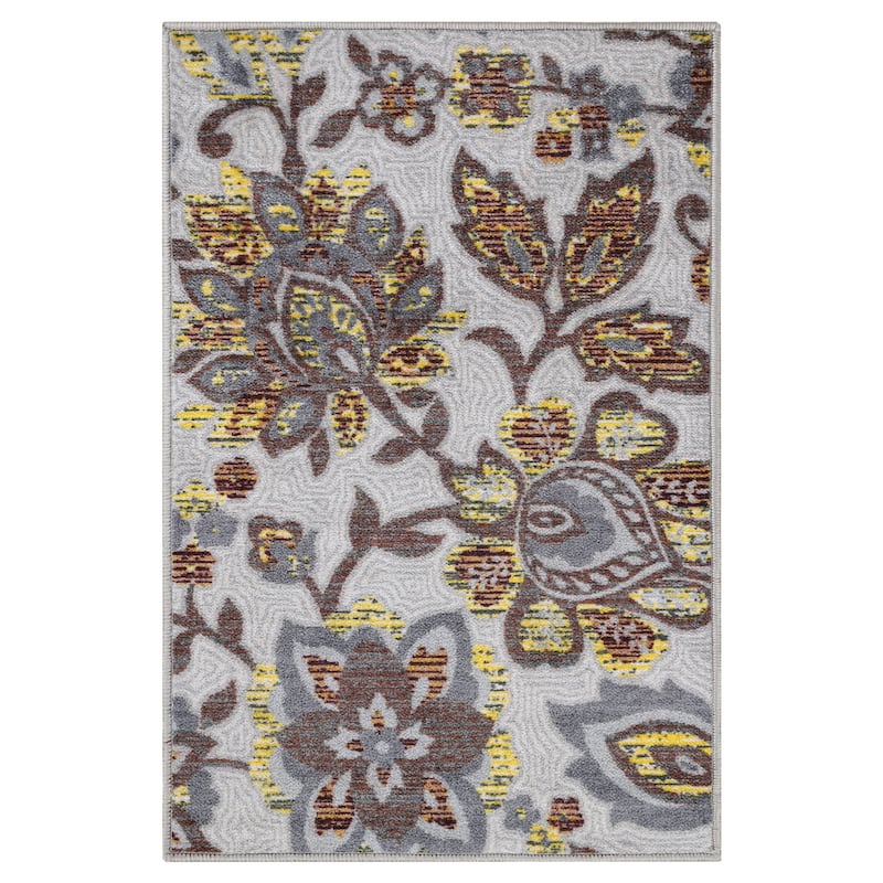 Superior Traditional Non-Slip Classic Floral Indoor Area Rug