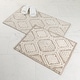 preview thumbnail 8 of 23, Superior Ceton Geometric Washable Bath Rug, Set of 2