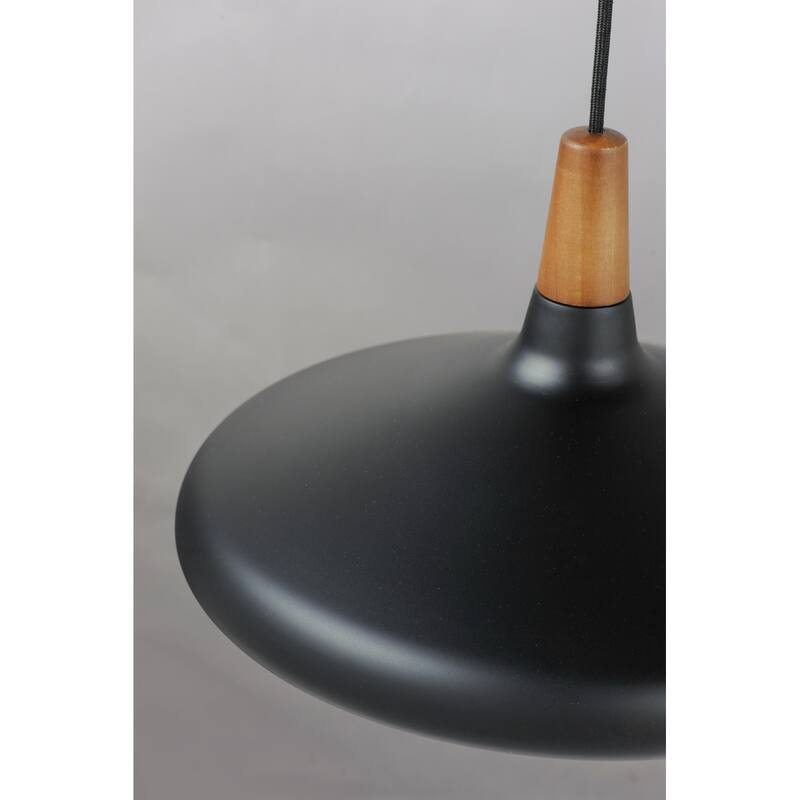 Maxim Nordic Single Light 15" Wood / Aluminum Pendant
