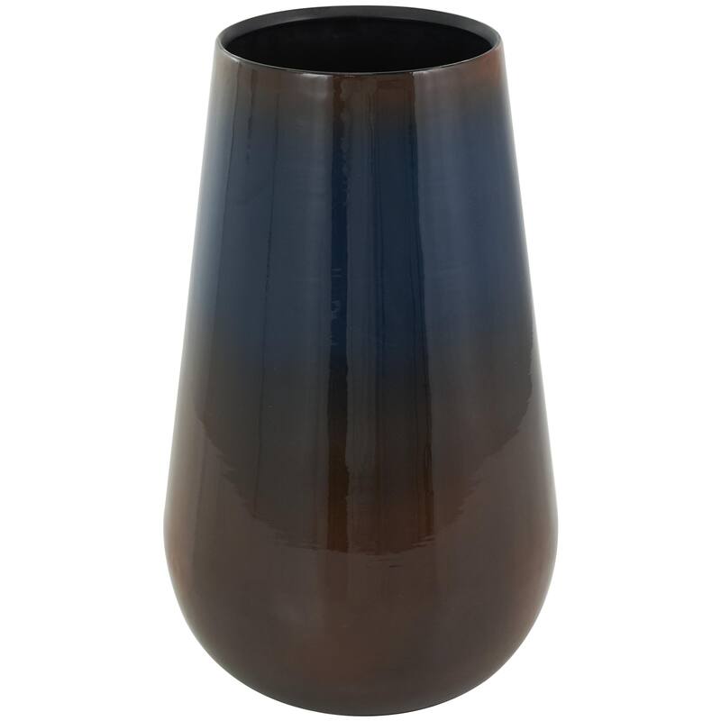 CosmoLiving by Cosmopolitan Metal Slim and Cone Geometric Vase with Handles (Set of 2) - Gold, Silver, Dark Gray, White, Black