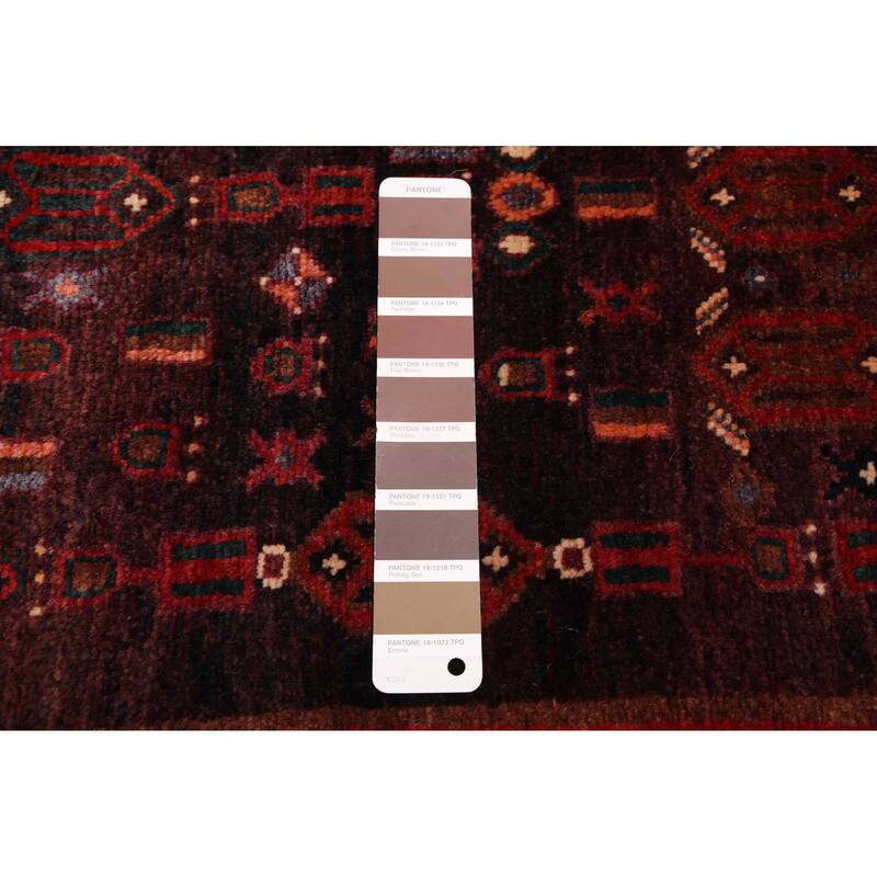 ECARPETGALLERY Hand-knotted Anatolian Dark Brown Wool Rug - 4'11 x 9'2