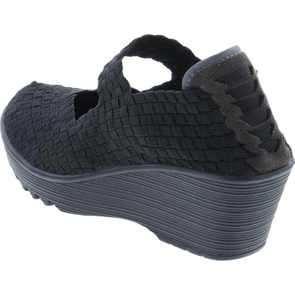 black wedge comfort shoes