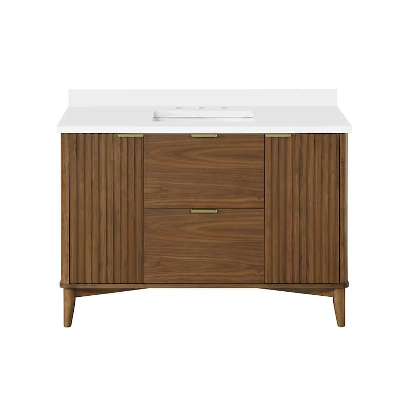 Gabi Bathroom Vanity with White Engineered Stone Top