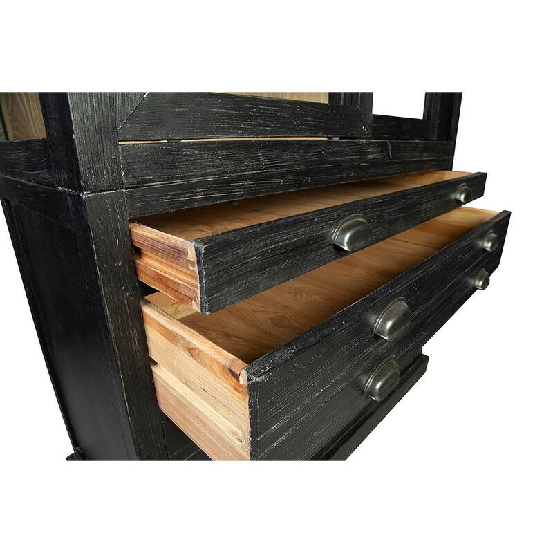 Furniture Classics Reclaimed Fir Charcoal Single Balmoral Display Cabinet