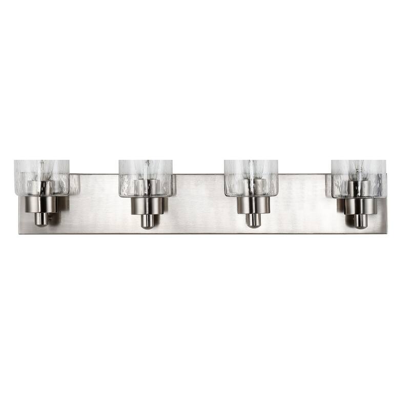 Lydia 3-Light Seeded Glass/Iron Modern Contemporary LED Vanity Light, by JONATHAN Y
