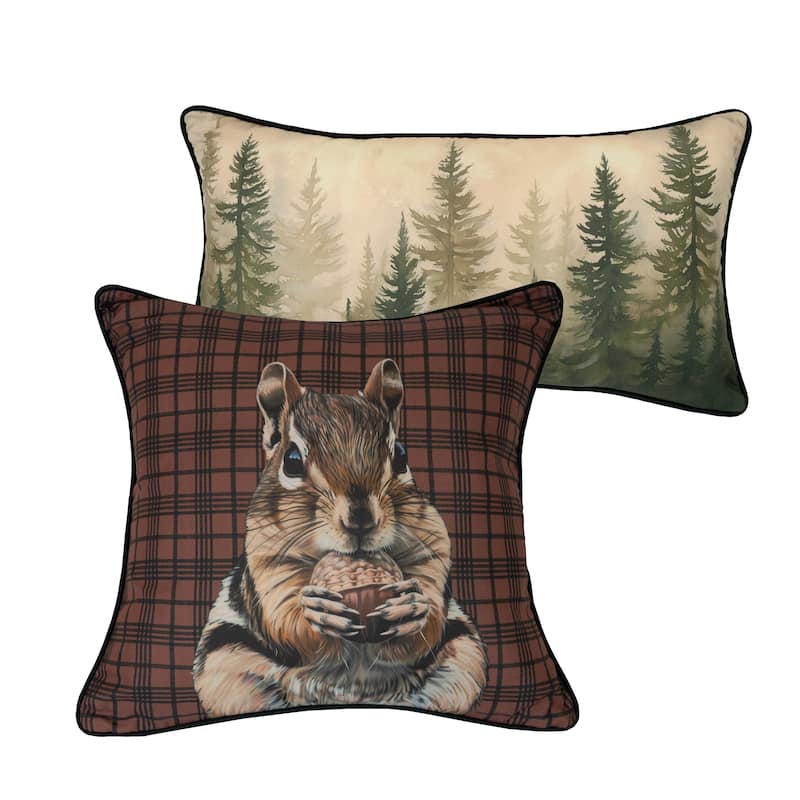 Your Lifestyle by Donna Sharp Pine Panels Polyester Decor Pillow Set - Accent - Polyester - Set of 2